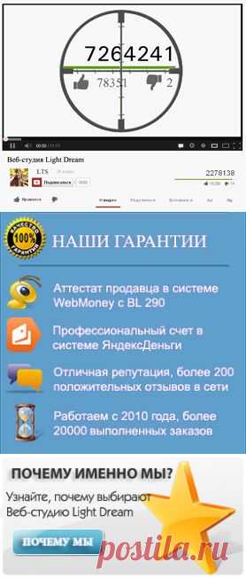 Накрутка просмотров и подписчиков на YouTube | Раскрутка канала и видео