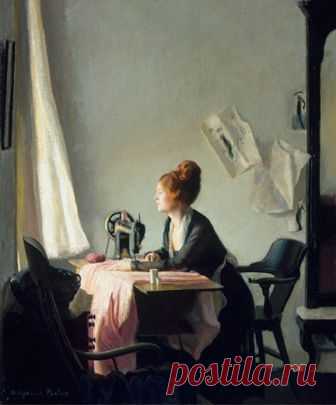 Elizabeth Vaughan Okie Paxton - neotericart Image of painting Elizabeth Vaughan Okie Paxton The Open Window