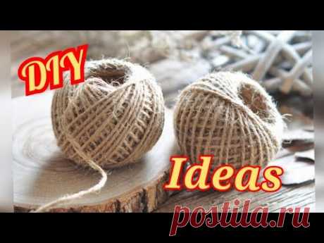 3 ИДЕИ из ДЖУТА. Поделки из джута своими руками. DIY Jute crafts ideas.