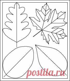 Листочки из фетра