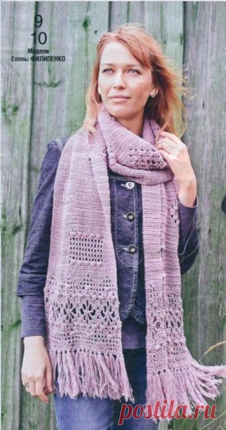 Шарф крючком