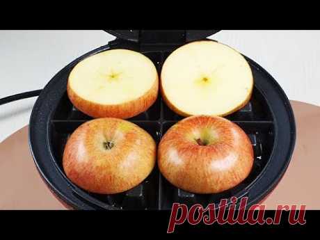 How to Deliciously Eat 15 foods with Waffle Maker 와플기계로 사과 빵 계란 스팸 팝콘 베이컨 돼지껍데기  누르기