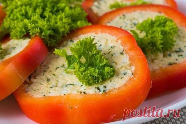 Болгарский перец с плавленым сыром — Домашняя кулинария