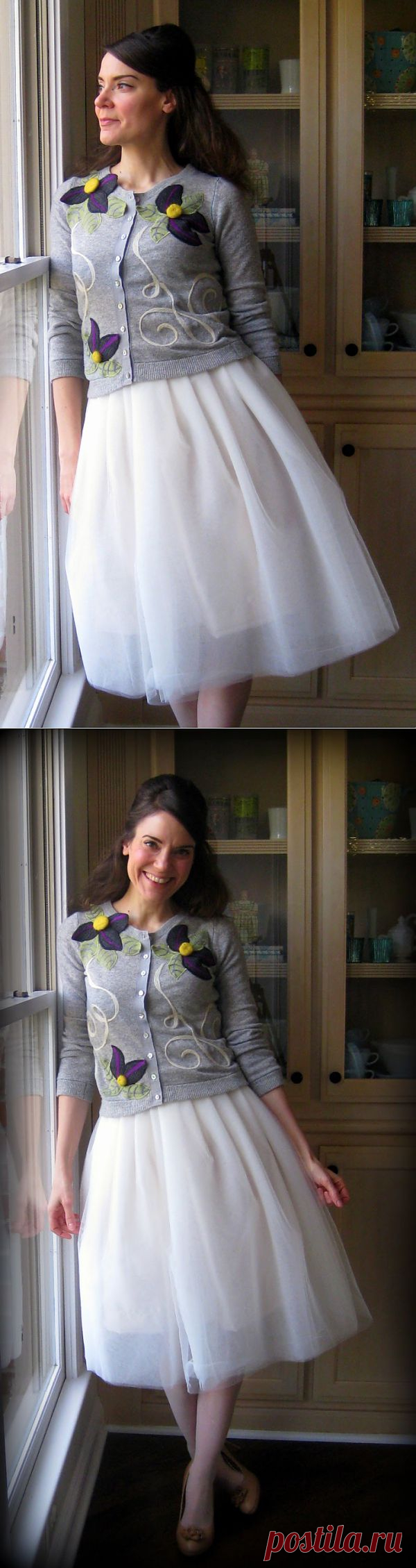 И снова валяные цветы плюс юбка пачка. Трафик. / Декор / Модный сайт о стильной переделке одежды и интерьера