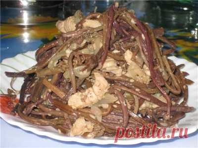 Жареный папортник по-корейски : Салаты