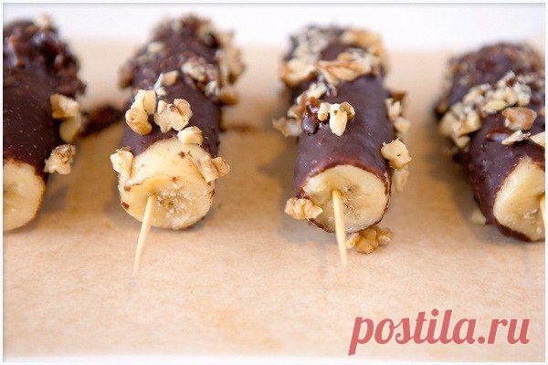 Самый быстрый и вкусный десерт - Бананы в шоколаде.