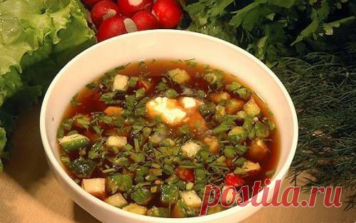 Окрошка с килькой в томате / Простые рецепты