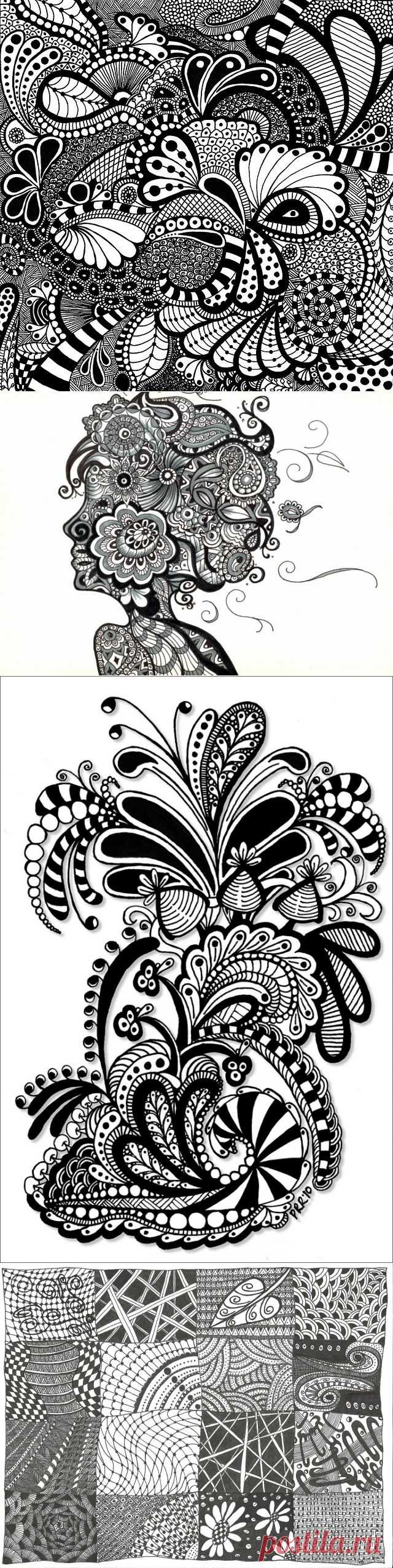 10 признаков оригинального Зентангл-клубка или… - Zentangle & Doodling — уникальные направления в современном искусстве