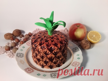 Песочно- маковый торт "Ананас"!