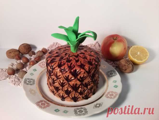 Песочно- маковый торт "Ананас"!