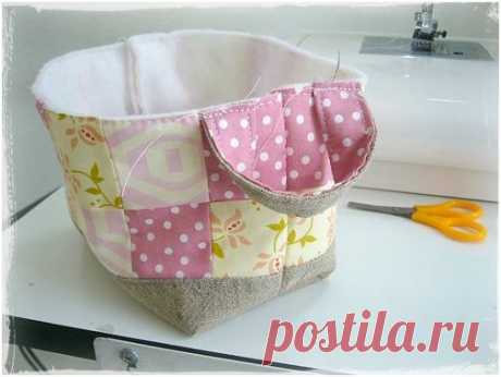 Пэчворк. Мастер-класс «Текстильная корзина»