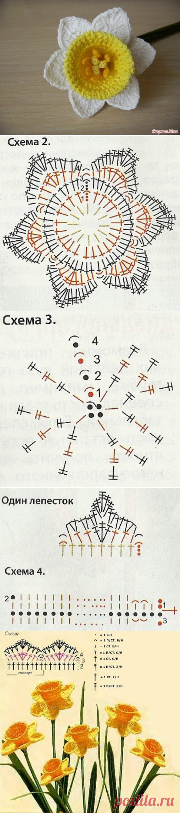 Вязаные нарциссы