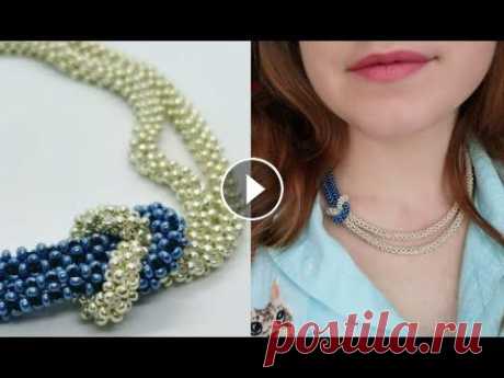 Мастер класс. Колье из бисера. Простой жгут для начинающих | DIY bead necklace. Easy for beginners Элегантное ожерелье из бисера, которое сможет сделать каждый....