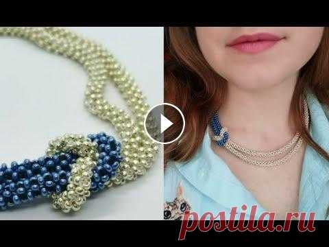 Мастер класс. Колье из бисера. Простой жгут для начинающих | DIY bead necklace. Easy for beginners Элегантное ожерелье из бисера, которое сможет сделать каждый....