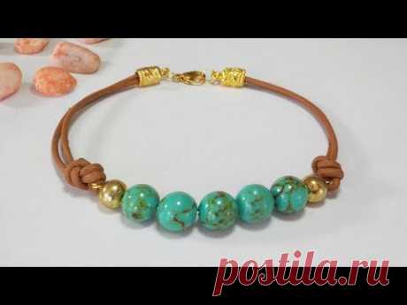 COMO HACER ESTA PULSERA EN HILO DE CUERO