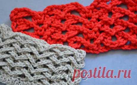 Ребристый узор Чайки по кругу | Crochet by Ellej | Вязание крючком от Елены Кожухарь