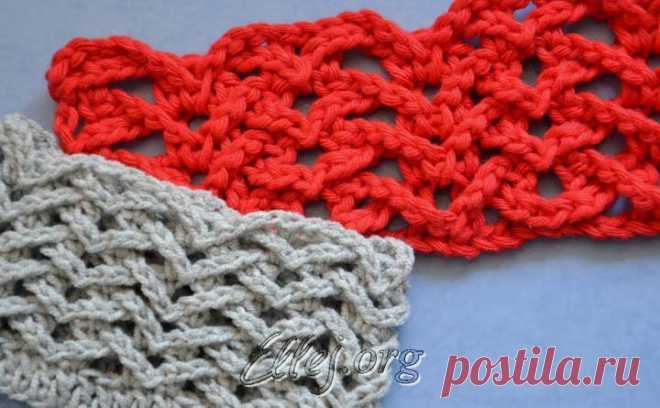 Ребристый узор Чайки по кругу | Crochet by Ellej | Вязание крючком от Елены Кожухарь