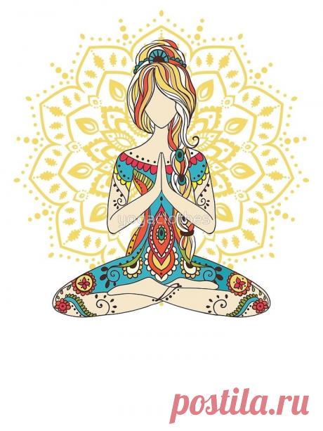 Yoga Girl Ornament Meditation Pose Stock Vector (royalty Free) 1851813820