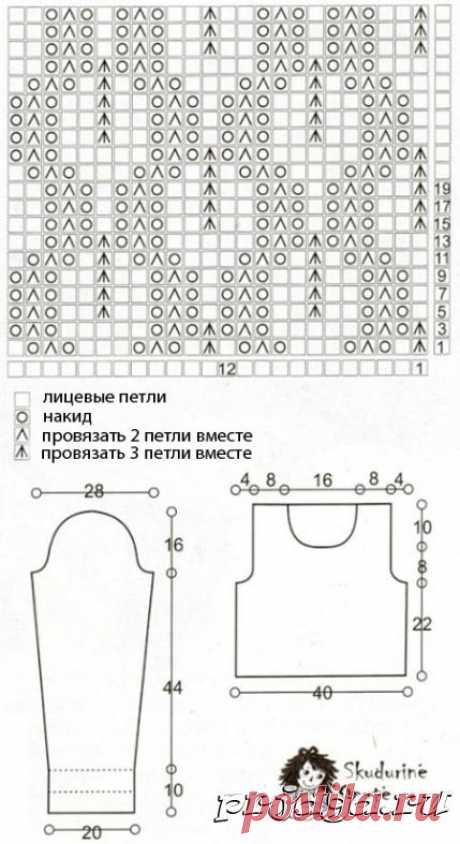 Мохеровое платье спицами