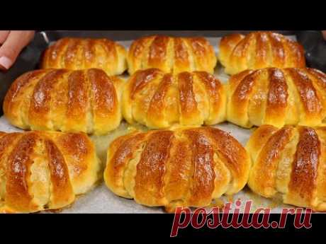 Пуховые БУЛОЧКИ С ЯБЛОКАМИ 🍎 Всегда удачное тесто! Простой РЕЦЕПТ домашних булочек!