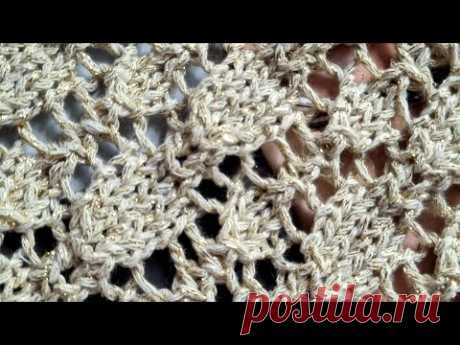 Ажурный узор спицами для летних изделий❤️🧶. Ваша кофточка будет в центре внимания!