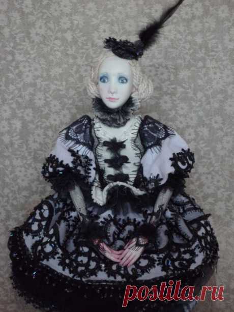 Будуарная кукла Пьеретта от LyulyukinDolls на Etsy