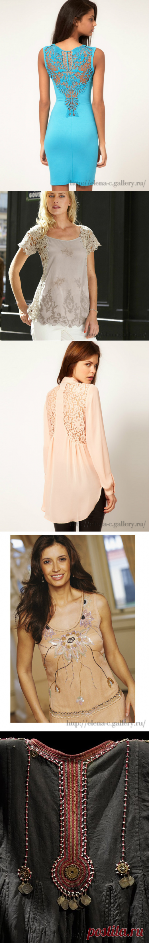 Оживить блузки (ткань + крючок)