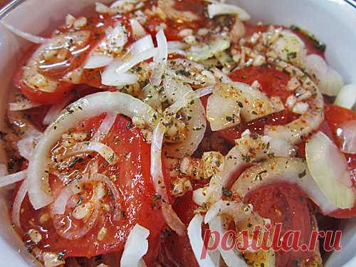 Бомбезная закуска из помидор и лука!