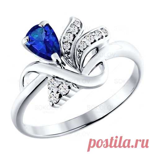 Кольцо из серебра с синим фианитом арт. 94010508  890 р