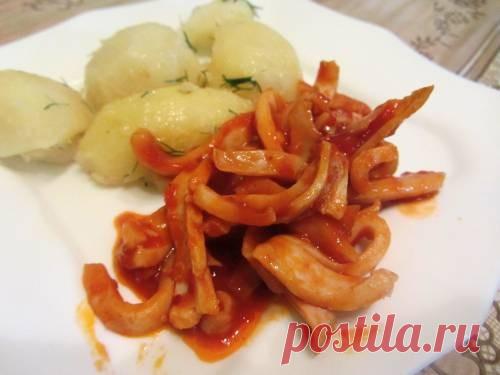 Тушеные кальмары с овощами - рецепт с фото / Простые рецепты