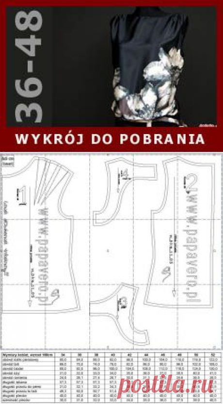 Gotowy wykrój - bluzka