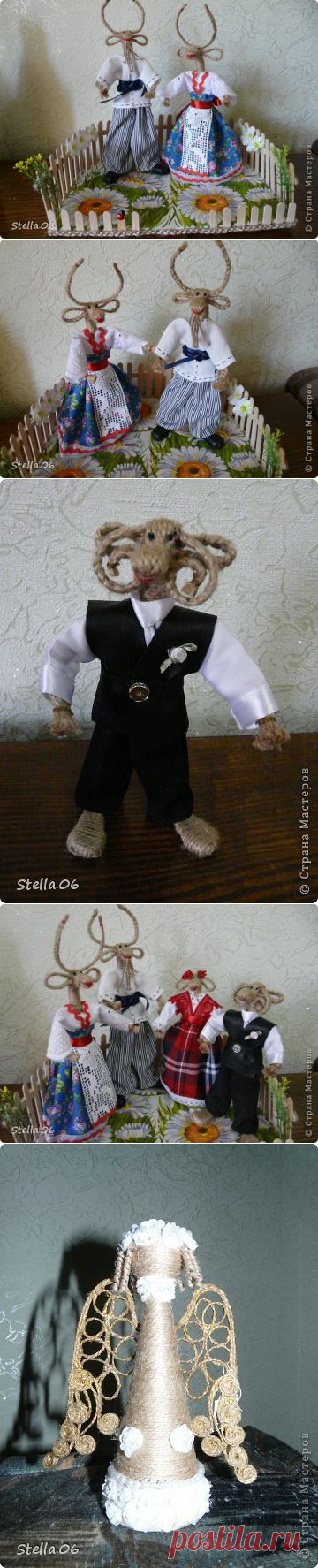 Новогодние игрушки из джута - Рукоделие