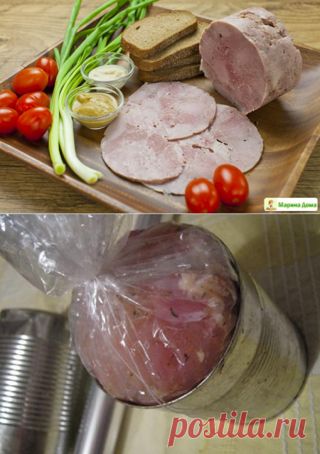 Домашняя куриная ветчина в банке.