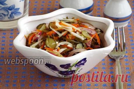 Салат из морской капусты с овощами рецепт с фото, как приготовить на Webspoon.ru