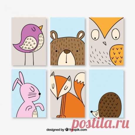 Карты красивый набор рисованной животных Более миллиона свободных векторов, PSD, фотографии и бесплатные иконки. Эксклюзивные халявы и все графические ресурсы, которые необходимые для ваших проектов