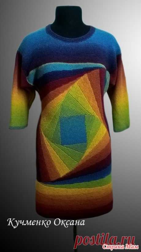 Платье-туника "Радуга" - Вязание - Страна Мам
