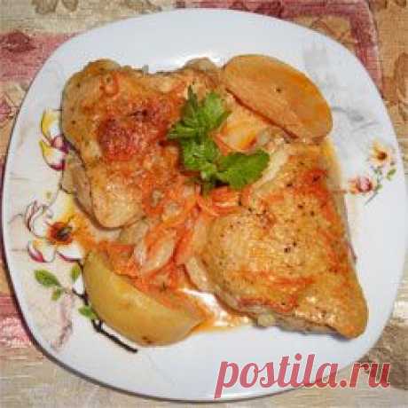 Тушеная курица с яблоками - Блюда из мяса и субпродуктов - Кулинария - Статьи - Мелочи жизни