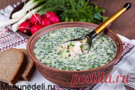 Окрошка на кефире и сыворотке / Меню недели