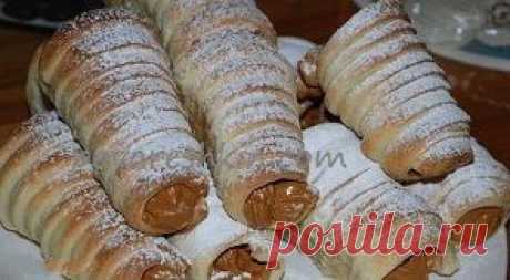 Трубочки со сгущенкой из слоеного теста | Мистер Поварешкин