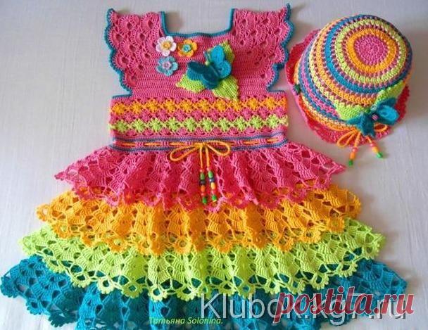 Радужное платьице Татьяны Солохиной | Клубок