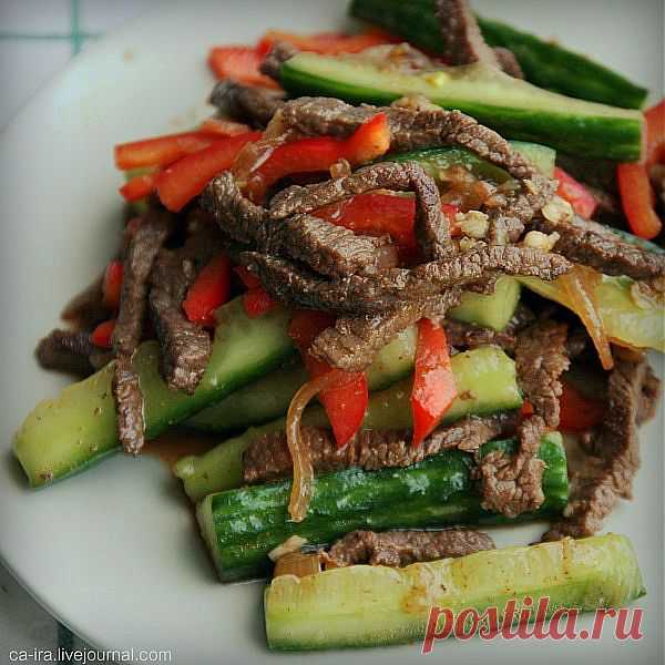 ОГУРЦЫ С МЯСОМ ПО-КОРЕЙСКИ..
