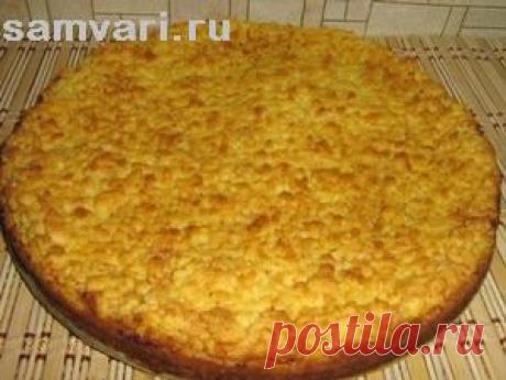Пирог песочный с яблоками.Рецепт с фото.Вкусный яблочный пирог...