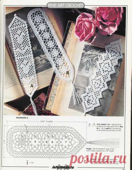 Вяжем ажурную закладку для книг — Сделай сам, идеи для творчества - DIY Ideas