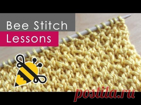 How to Knit the BEE STITCH: Knitting Lessons for Beginners
