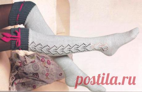 Гольфы с завязками спицами | knitt.net | Все о вязании