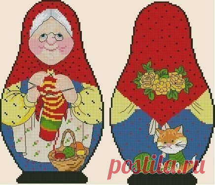 Матрешки для вышивки или жаккарда