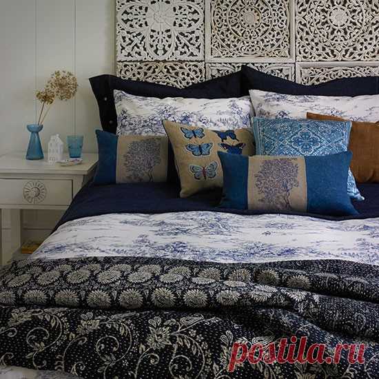 Tonal blue bedroom | Bedroom decorating | housetohome.co.uk
