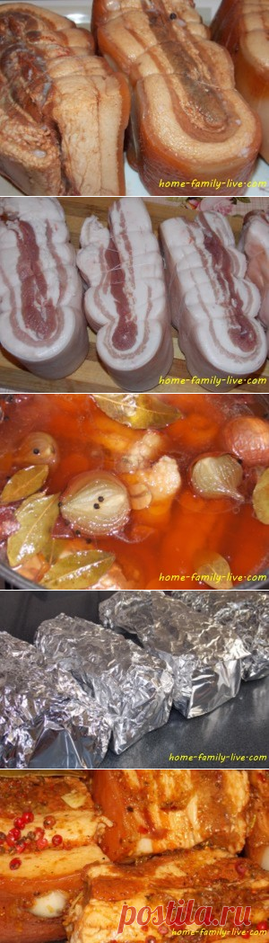 Грудинка в луковой шелухе/Сайт с пошаговыми рецептами с фото для тех кто любит готовить