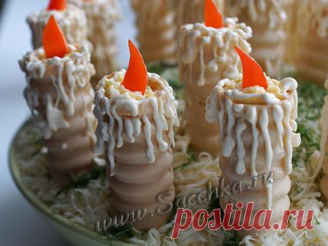 Закуска со свечами "Вместо торта" - рецепт с фото