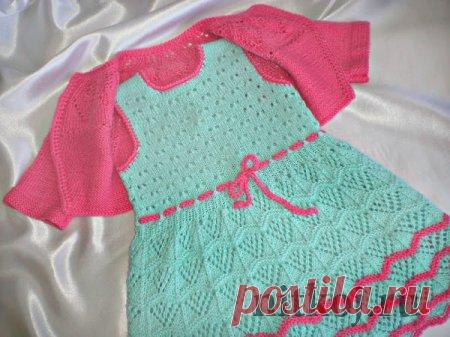 Детское платье cпицами, связала koolvi27 с Осинки » Ниткой - вязаные вещи для вашего дома, вязание крючком, вязание спицами, схемы вязания